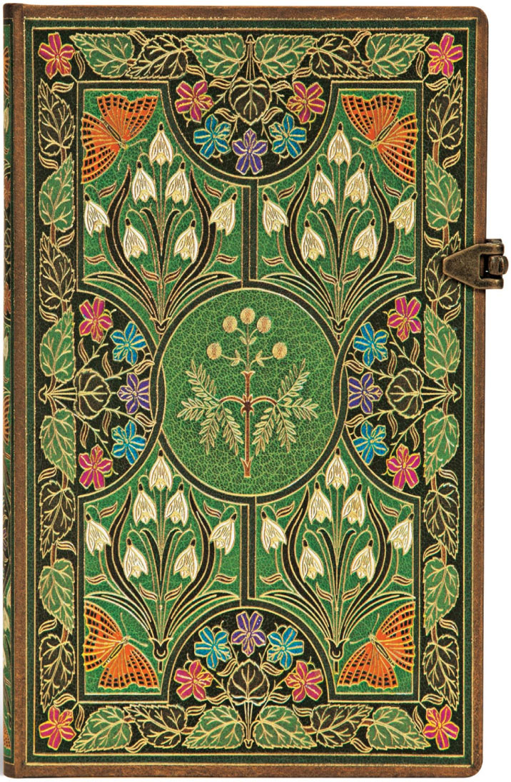 Libreta Poesía en Flor Midi Líneas con Broche