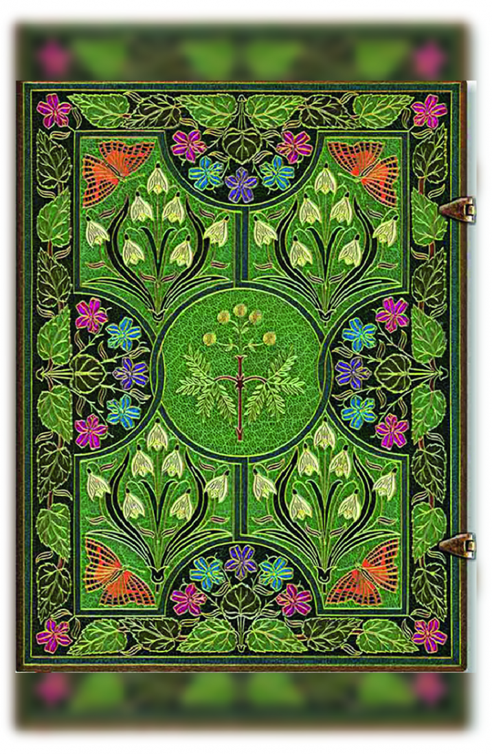 Libreta poesía en flor ultra líneas doble broche