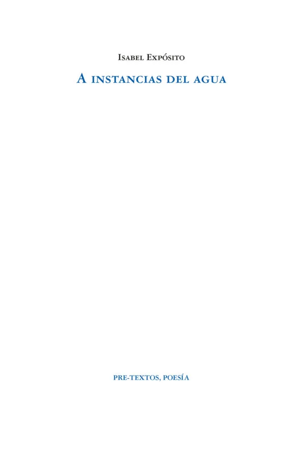 A instancias del agua